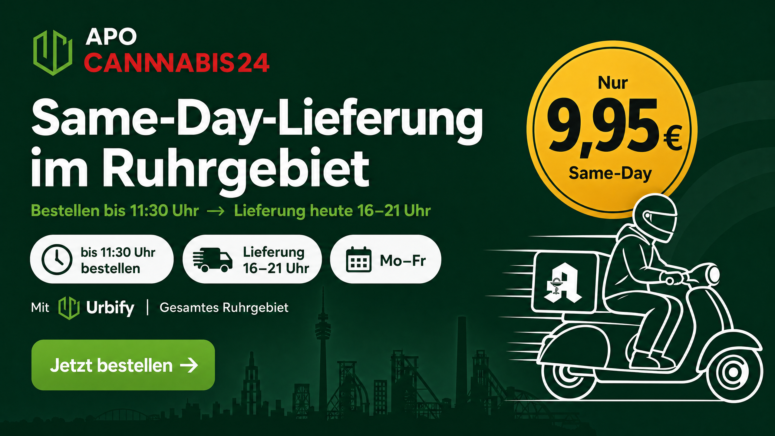 Same-Day-Lieferung ins Ruhrgebiet – ab sofort verfügbar!